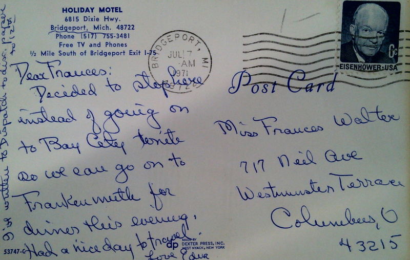 Heidelberg Motel (Holiday Motel, Bramblehurst Motel) - Old Postcard (newer photo)